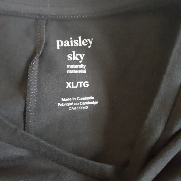 Paisley Sky Maternity NWT Women's XL Black Long Sleeve Dress - Picture 4 of 6